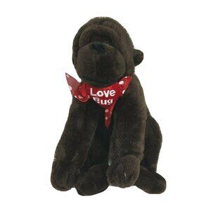 Dan Dee Monkey Chimp Gorilla Plush Brown Love Bug Heart Valentines Day 10 inch